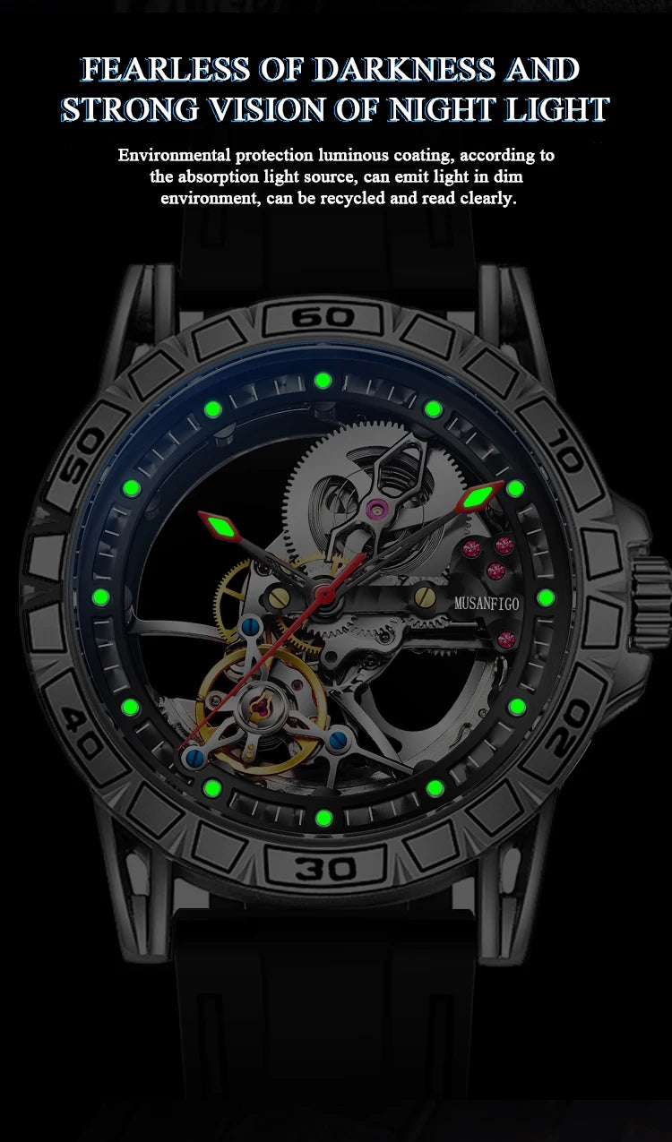 Shark & Sapphire Luminary Skeleton Automatic