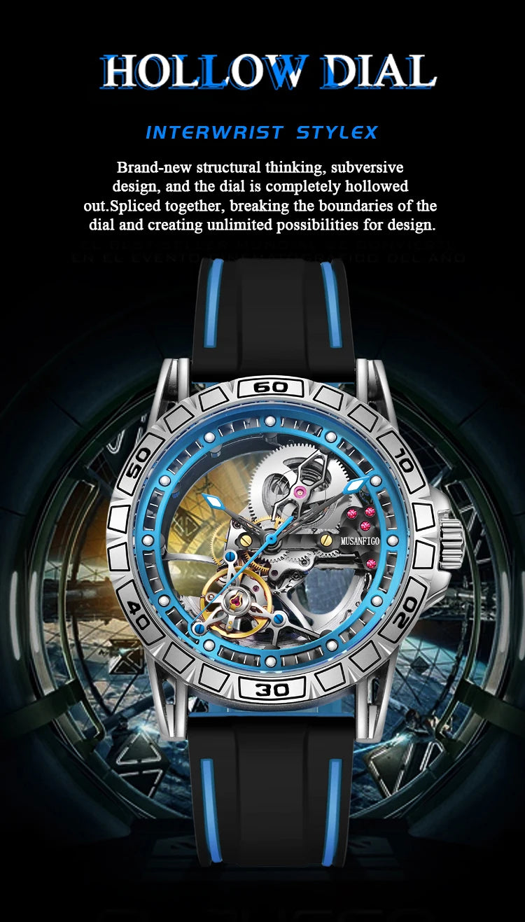 Shark & Sapphire Luminary Skeleton Automatic