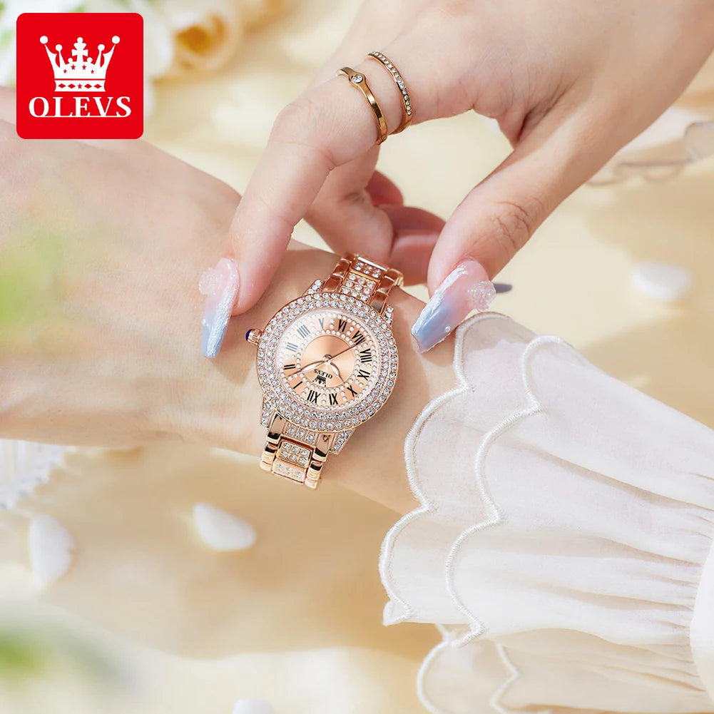 Diamond Éclat - Luxe Roman Dial Quartz Watch