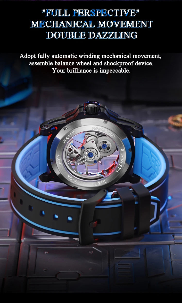 Shark & Sapphire Luminary Skeleton Automatic